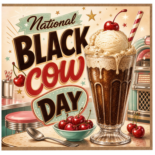 Birthday Card, Retro Soda Fountain Greeting Card