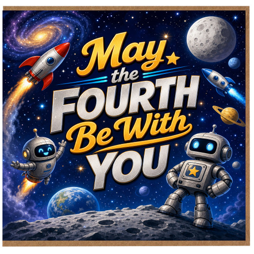 Birthday Card, Space Themed Star Wars Inspired Greeting Card