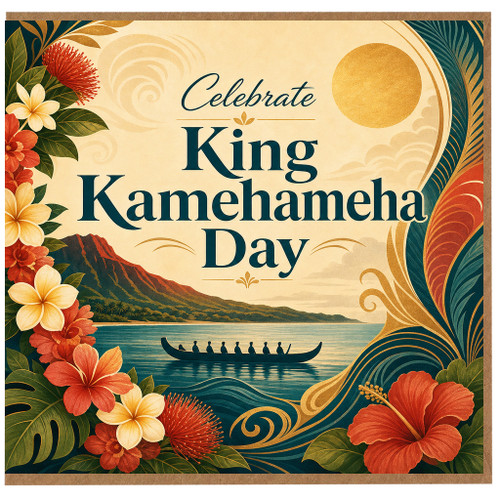 Birthday Card, King Kamehameha Day Card