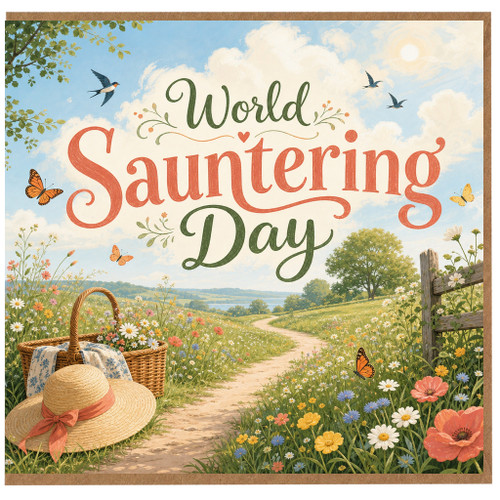 Birthday Card, World Sauntering Day Card