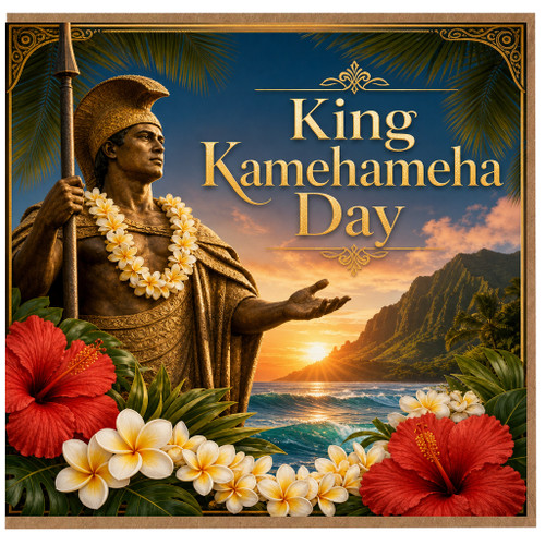 Birthday Card, King Kamehameha Day Card