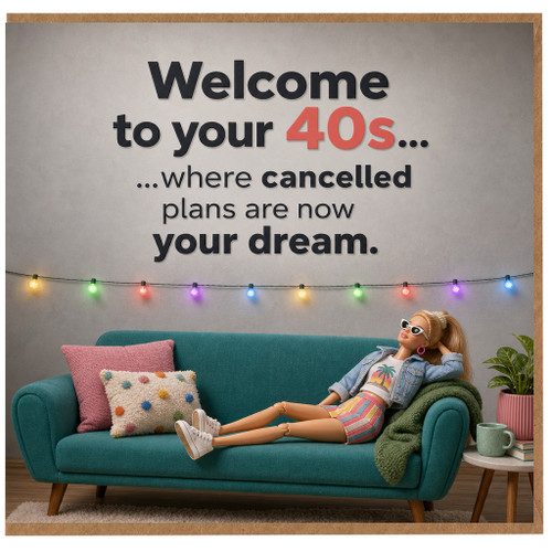 40th Birthday Card, Funny Welcome to Your 40s Card