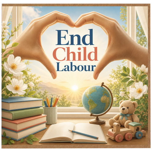 Birthday Card, End Child Labour Awareness Card