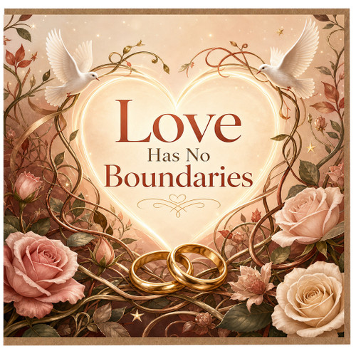 Birthday Card, Romantic Wedding Card, Love Has No Boundaries Card