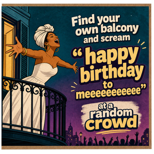 Birthday Card, Happy Birthday to Me Random Crowd Card