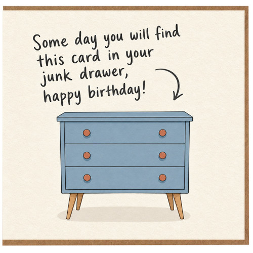 Birthday Card, Funny Birthday Card, Junk Drawer Birthday Card