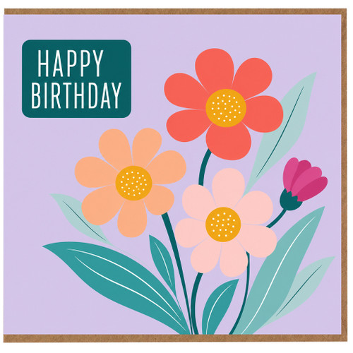 Birthday Card, Floral Birthday Card