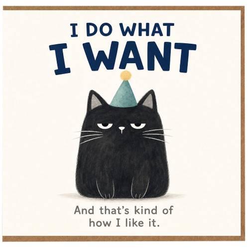 Birthday Card, I Do What I Want Humour Greeting Card