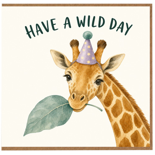 Birthday Card, Have a Wild Day Giraffe Card