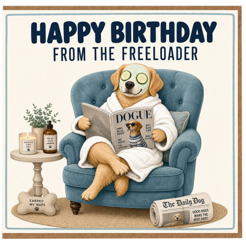 Birthday Card, Happy Birthday From The Freeloader Card