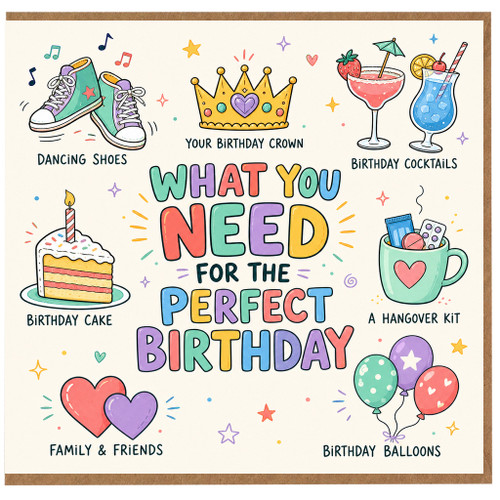 Birthday Card, What You Need for the Perfect Birthday Card, Funny Birthday Card for Family and Friends