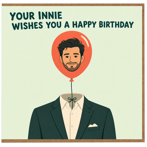 Birthday Card, Your Innie Wishes You a Happy Birthday Funny Greeting Card