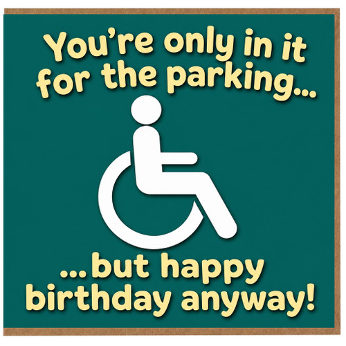 Birthday Card, Parking Joke Birthday Card