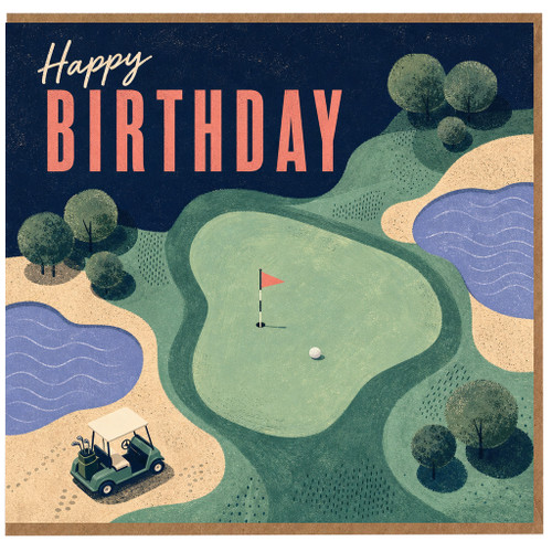 Birthday Card, Golf Course Happy Birthday Card