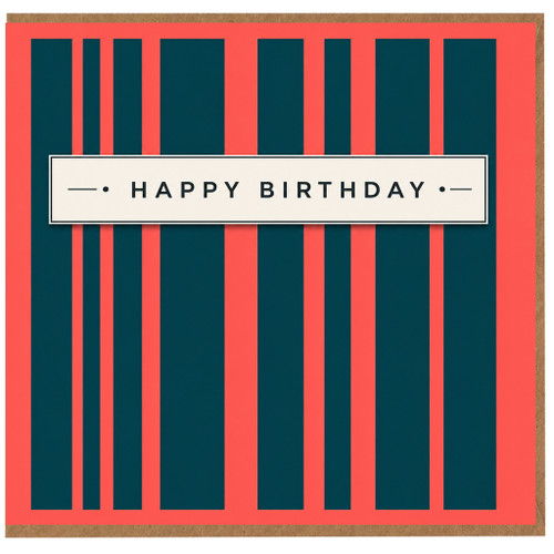 Birthday Card, Bold Striped Modern Greeting Card