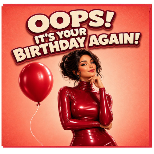 Birthday Card, Oops It’s Your Birthday Again Funny Card
