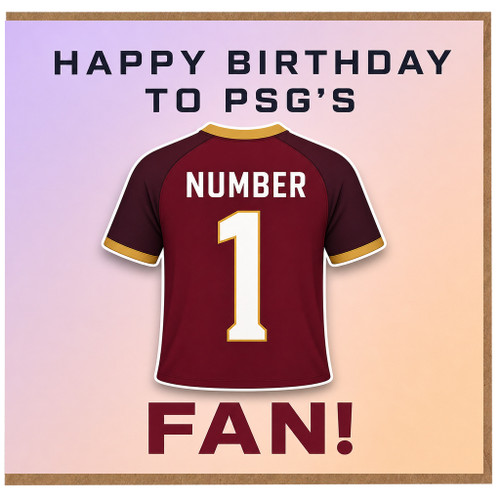 1st Birthday Card, Number 1 Football Fan Card
