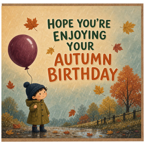 Birthday Card, Hope You’re Enjoying Your Autumn Birthday Card