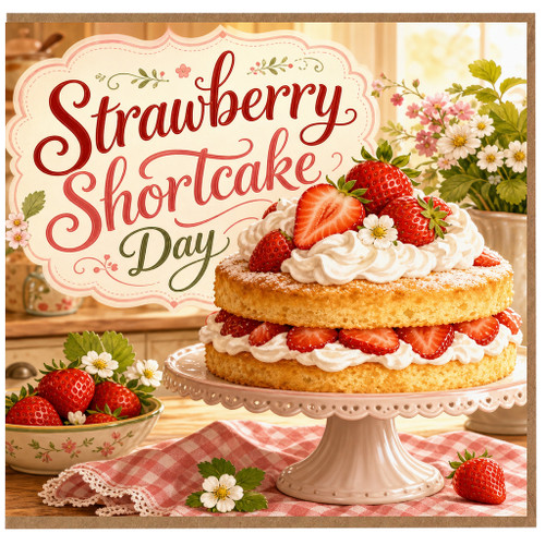 Birthday Card, Strawberry Shortcake Day Card