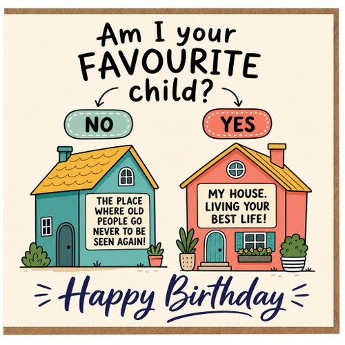 Birthday Card, Happy Birthday Favourite Child Card