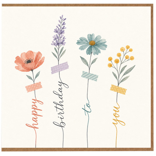 Birthday Card, Floral Happy Birthday To You Greeting Card
