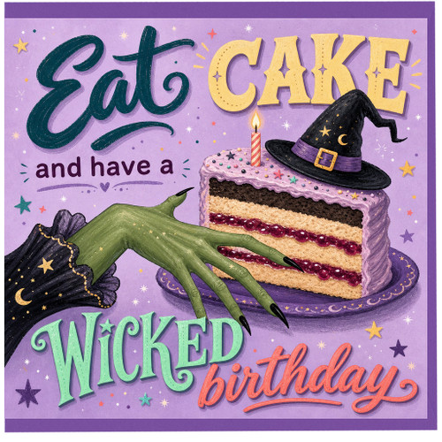 Birthday Card, Eat Cake Halloween Birthday Card