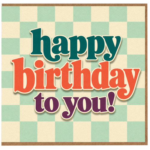 Birthday Card, Happy Birthday to You Retro Typography Greeting Card