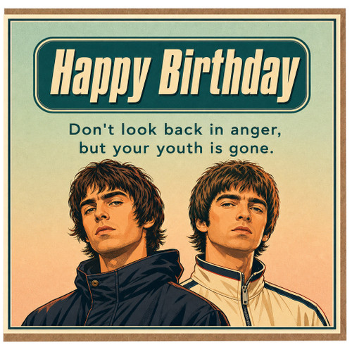 Birthday Card, Happy Birthday Card with Retro Illustration