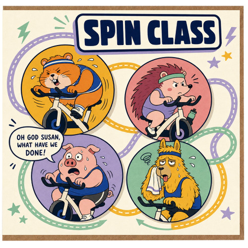 Birthday Card, Spin Class Greeting Card