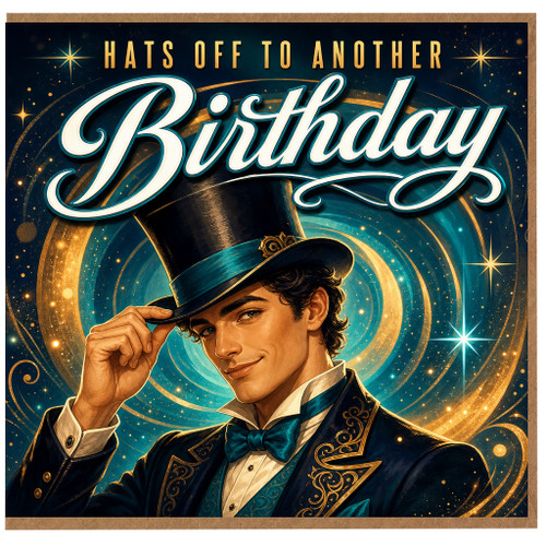 Birthday Card, Hats Off to Another Birthday Card