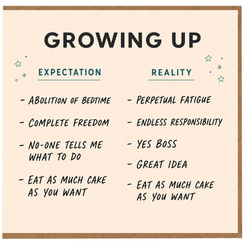 Birthday Card, Humorous Adulting Card for Him or Her