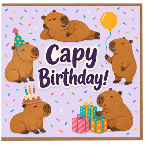 Birthday Card, Cute Animal Birthday Card