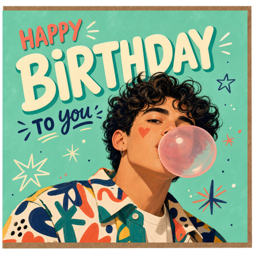 Birthday Card, Happy Birthday To You Card, Fun Retro Birthday Card