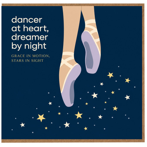 Birthday Card, Ballerina Greeting Card, Grace in Motion Stars in Sight