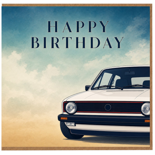Birthday Card, Classic Car Happy Birthday Card