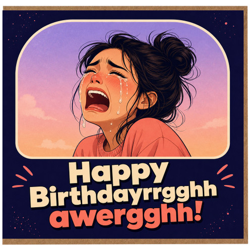 Birthday Card, Funny Scream Birthday Card