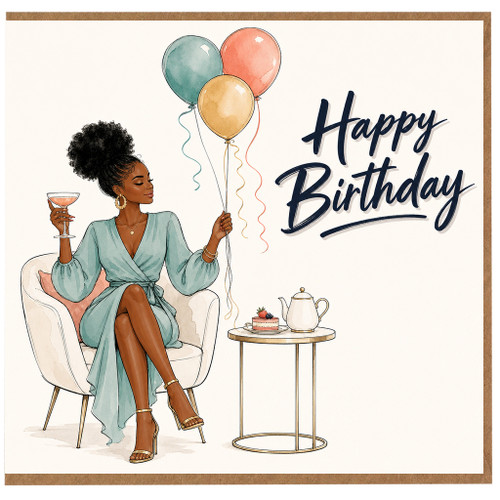 Birthday Card, Stylish Woman Birthday Card