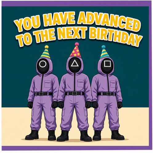 Birthday Card, You Have Advanced to the Next Birthday Funny Game Inspired Card
