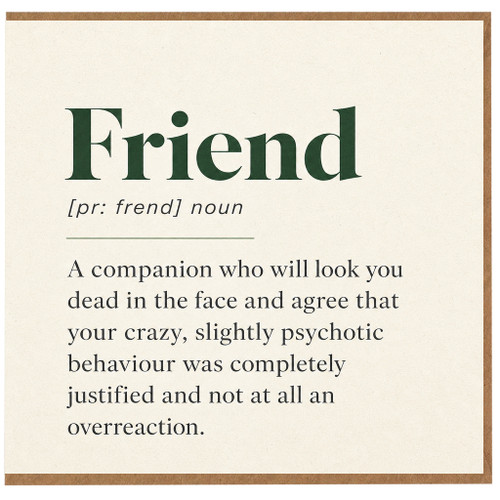 Birthday Card, Funny Friendship Card for na