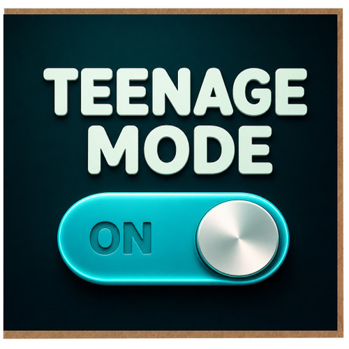 Birthday Card, Teenage Mode On Funny Card