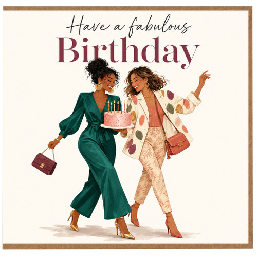 Birthday Card, Fabulous Birthday Card, Stylish Women Birthday Card