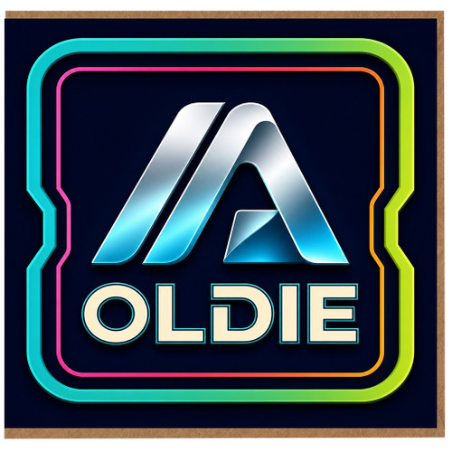 40th Birthday Card, 40 Oldie Retro Neon Greeting Card