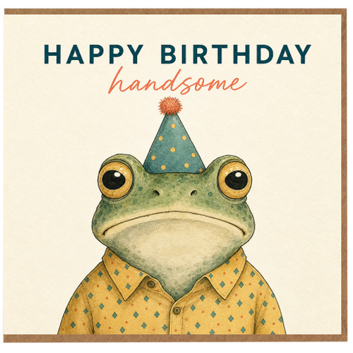 Birthday Card, Funny Frog Birthday Card for Him