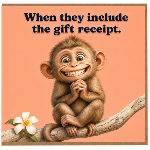 Birthday Card, Funny Gift Receipt Card