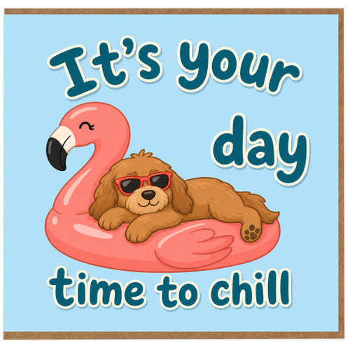 Birthday Card, Flamingo and na Greeting Card