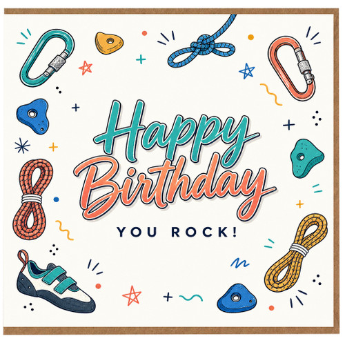 Birthday Card, Happy Birthday You Rock Card