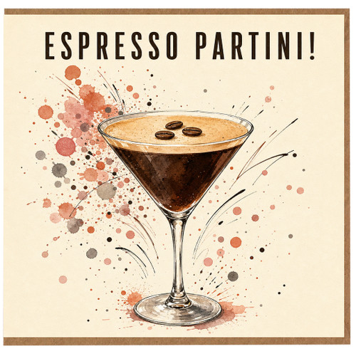 Birthday Card, Funny Coffee Cocktail Greeting Card