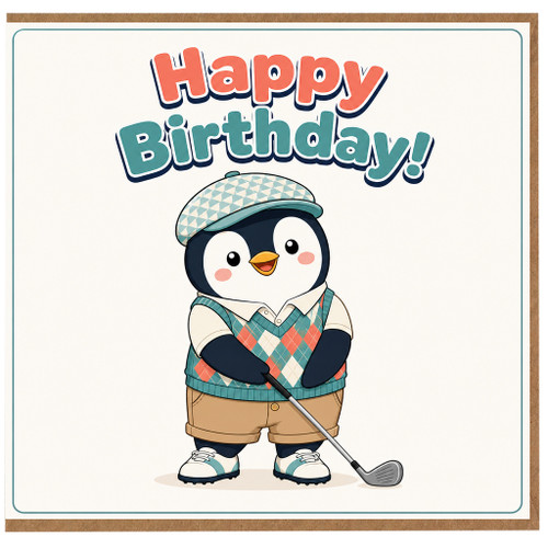 Birthday Card, Happy Birthday Penguin Card