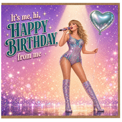 Birthday Card, Pop Star Inspired Birthday Card