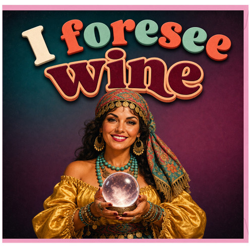 Birthday Card, Fortune Teller Crystal Ball Greeting Card
